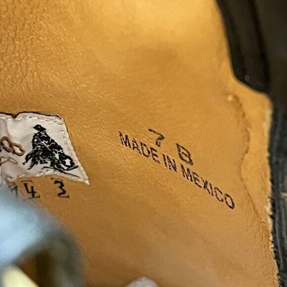 Old Gringo Black Leather Snip Toe Snake Skin Outlay Cowboy Boot Women Size  7B - Picture 11 of 12